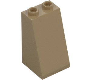 LEGO Dunkel Beige Schrägstein 2 x 2 x 3 (75°) Hohlnoppen, raue Oberfläche (3684 / 30499)