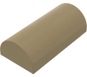 LEGO Dark Tan Slope 2 x 4 Curved without Groove (6192 / 30337)