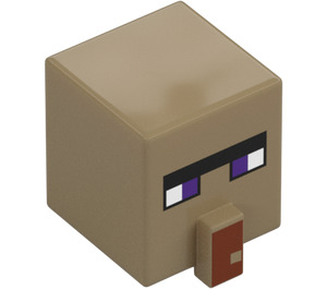 LEGO Dark Tan Square Head with Nose with Witch Face (23766 / 104828)