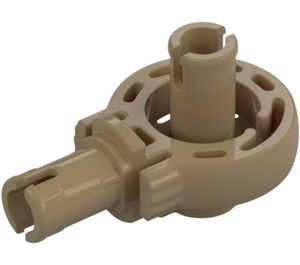 LEGO Dark Tan Technic Click Rotation Bushing with Two Pins (47455)