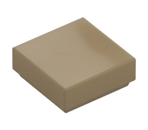 LEGO Dunkles Beige Fliese 1 x 1 mit Nut (3070 / 30039)