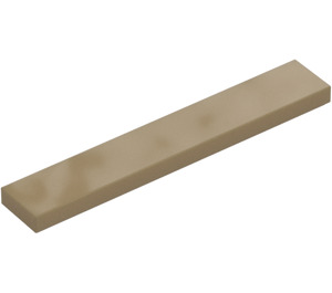 LEGO Dunkel Beige Fliese 1 x 6 (6636)