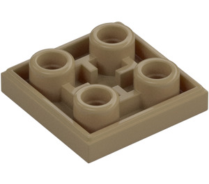 LEGO Tumma beige Laatta 2 x 2 Käänteinen (11203)