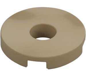 LEGO Dark Tan Tile 2 x 2 Round with Hole in Center (15535)