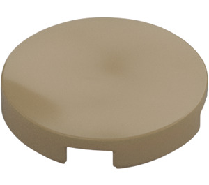 LEGO Dark Tan Tile 2 x 2 Round with "X" Bottom (4150)