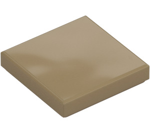 LEGO Tumma beige Laatta 2 x 2 uralla (3068 / 88409)