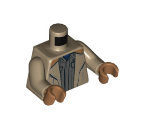 LEGO Donker zandbruin Tobias Beckett met Donker zandbruin Kleding Minifiguur Torso (973 / 76382)