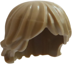 LEGO Beige scuro Arruffato Layered Capelli (92746)