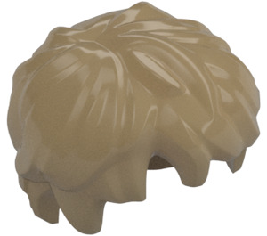 LEGO Beige scuro Arruffato Corto Messy Capelli (36762)