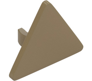 LEGO Dark Tan Triangular Sign with Open 'O' Clip (65676)