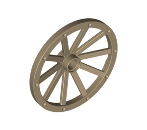 LEGO Dark Tan Wagon Wheel Ø43 x 3.2 with 10 Spokes (33211)