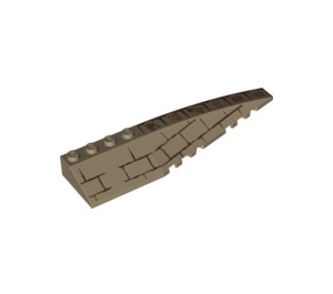 LEGO Mörk Gulbrun Kil 12 x 3 x 1 Dubbel Avrundad Höger med Bricks (42060 / 94023)