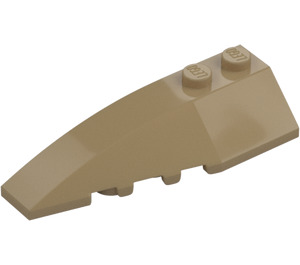 LEGO Mørk beige Kile 2 x 6 Dobbel Venstre (5830 / 41748)