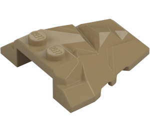 LEGO Dark Tan Wedge 4 x 4 with Jagged Angles (28625 / 64867)