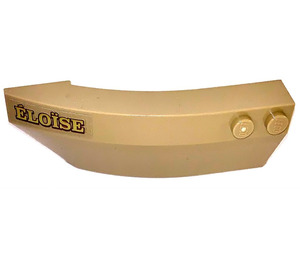 LEGO Dark Tan Wedge Curved 3 x 8 x 2 Left with ÉLOÏSE Sticker (41750)