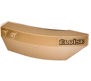 LEGO Dark Tan Wedge Curved 3 x 8 x 2 Right with ÉLOÏSE Sticker (41749)