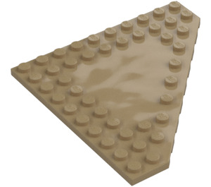 LEGO Dark Tan Wedge Plate 10 x 10 without Corner without Studs in Center (92584)