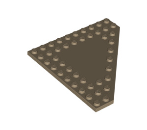 LEGO Dark Tan Wedge Plate 10 x 10 without Corner without Studs in Center (92584)
