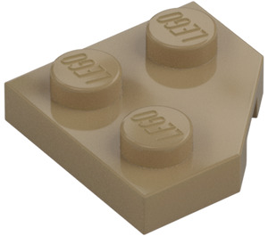 LEGO Donker zandbruin Wig Plaat 2 x 2 Cut Hoek (26601)