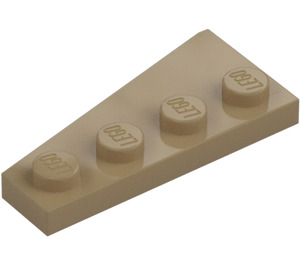 LEGO Tan Foncé Pièce de monnaie assiette 2 x 4 Aile Droite (41769)