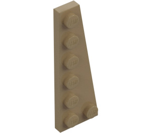 LEGO Dunkel Beige Keil Platte 2 x 6 Rechts (78444)