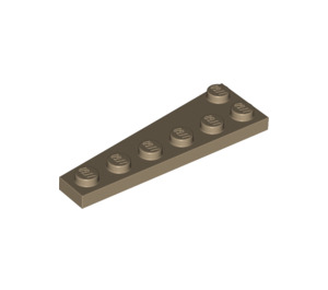 LEGO Dark Tan Wedge Plate 2 x 6 Right (78444)