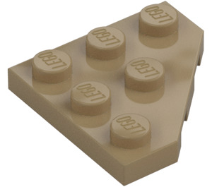 LEGO Beige scuro Cuneo Piastra 3 x 3 Angolo (2450)