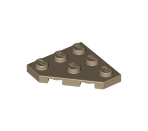 LEGO Dark Tan Wedge Plate 3 x 3 Corner (2450)