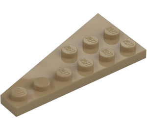 LEGO Donker zandbruin Wig Plaat 3 x 6 Vleugel Rechts (54383)