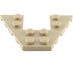 LEGO Dark Tan Wedge Plate 4 x 6 with 2 x 2 Cutout (29172 / 47407)
