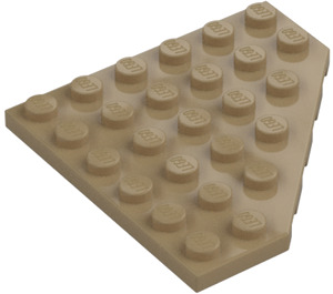 LEGO Dark Tan Wedge Plate 6 x 6 Corner (6106)