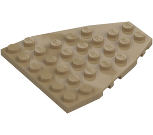 LEGO Mørk beige Kile Plate 7 x 6 med knottskår (50303)