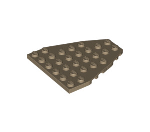 LEGO Dunkel Beige Keil Platte 7 x 6 mit Bolzenkerben (50303)