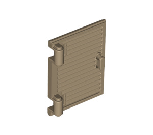 LEGO Dunkel Beige Fenster 1 x 2 x 3 Shutter mit Hinges und kein Griff (60800)