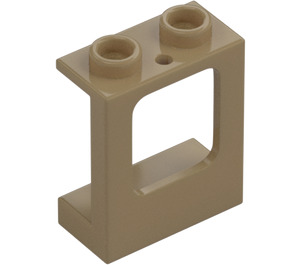 LEGO Dark Tan Window Frame 1 x 2 x 2 with 1 Hole in Bottom (60032)