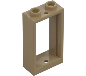 LEGO Dark Tan Window Frame 1 x 2 x 3 without Sill (3662 / 60593)