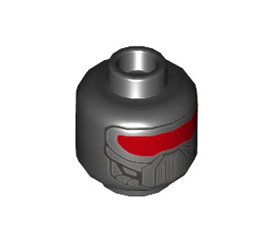 LEGO Dark Trooper Minifigure Head (Recessed Solid Stud) (3626 / 79833)