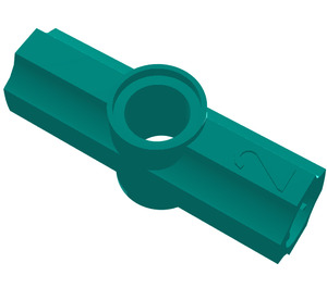 LEGO Donker Turquoise Angle Connector #2 (180º) (32034 / 42134)
