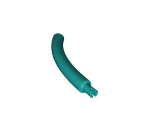 LEGO Dark Turquoise Animal Tail Middle Section with Technic Pin (40378 / 51274)