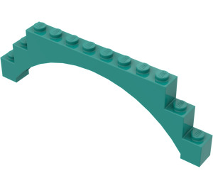 LEGO Dark Turquoise Arch 1 x 12 x 3 with Raised Arch and 5 Cross Supports (18838 / 30938)