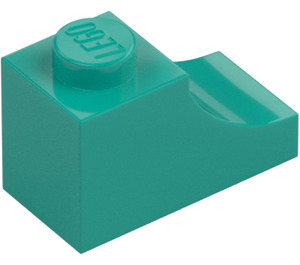 LEGO Donker turquoise Boog 1 x 2 Omgekeerd (78666)