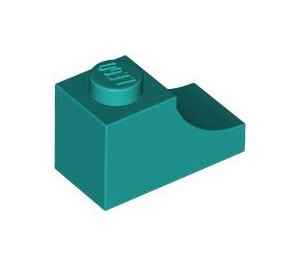 LEGO Donker Turquoise Boog 1 x 2 Omgekeerd (78666)