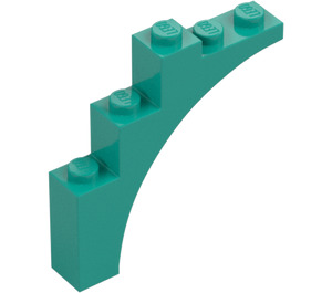 LEGO Dark Turquoise Arch 1 x 5 x 4 Regular Bow, Unreinforced Underside (2339 / 14395)