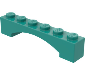 LEGO Donker Turquoise Boog 1 x 6 Verhoogde boog (92950)