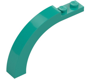 LEGO Donker turquoise Boog 1 x 6 x 3.3 met Gebogen bovenkant (6060 / 30935)