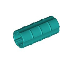 LEGO Turquesa oscuro Eje Conector (Con reborde y agujero "x") (6538)