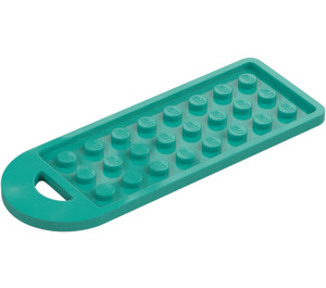 LEGO Tmavě tyrkysová Baggage Tag 3 x 8 (79996)