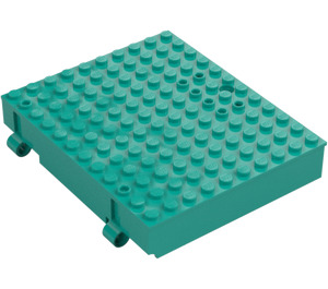 LEGO Donker turquoise Book Halve 10 x 12 x 2.6 (72045)