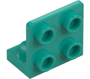 LEGO Turquoise Foncé Support 1 x 2 - 2 x 2 En haut (99207)