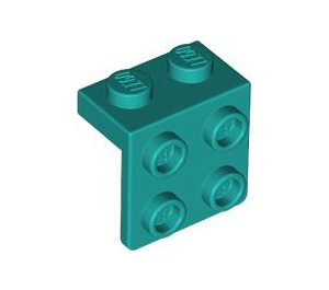 LEGO Dunkles Türkis Halterung 1 x 2 mit 2 x 2 (21712 / 44728)